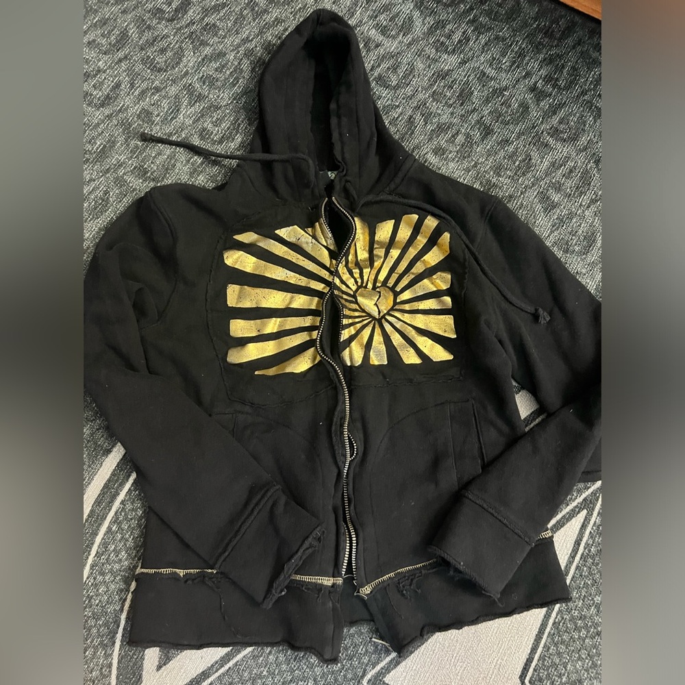 Black and Gold Early 2000s Atticus Hoodie